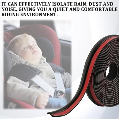 Windshield Rubber Seal Strip Weather Strip,13Ft Z-Shape Automotive Weather Stripping Door Seal, Leak Sound Proofing Car Weather Stripping Self-Adhesive Rubber Edge Trim Molding Weatherstrip
