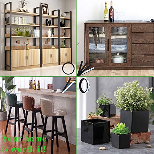 Felt Strips 20Pieces Pack 1/2x 6 Inches Self Adhesive Black Furniture Felt Strips Anti Scratch Heavy Duty 3mm Floor Protector for Rocking Chair for Hardwood Floor - size: 20 Strips 1/2x6 inch