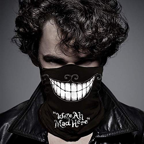 Seamless Neck Gaiter Shield Scarf Bandana Face Mask Seamless UV Protection for Motorcycle Cycling Riding Running Headbands - color: 4pcs-weird Smile