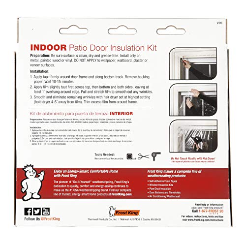 Frost King V76H Shrink Window Kit 84-Inch by 110-Inch, Clear - size: 84" x 110"