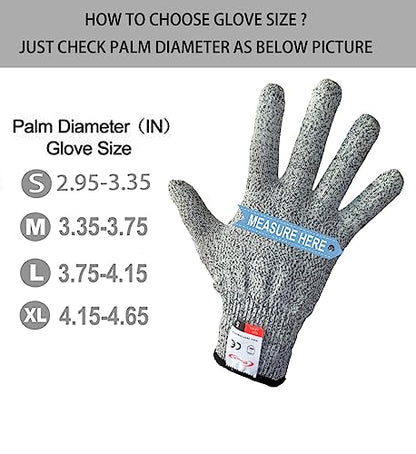Cutting Gloves, 8 Pairs of Cut Resistant Gloves Food Grade, Cut Resistant Gloves for Kitchen, Oyster Shucking, Fish Fillet Processing, Carving Wood and Gardening(Small-Grey) - color: Gray, size: Small (Pack of 16)