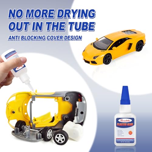 Super Glue for Plastic 30g, Plastic Glue Heavy Duty for 3D Printing Models, Car, ABS, PLA, PVC, DIY Kits, with Anti-Clog Cap - size: 30g, style: Plastic Glue