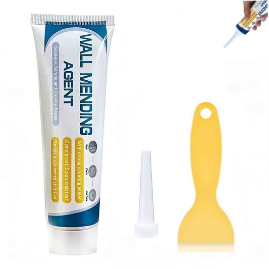 Wall Repair Paste Tube | Drywall Patch Repair Kit for Holes & Cracks | Nail Hole Filler & Filler for Aluminum, Metal, Wallboard, Plasterboard | Easy to Use Drywall Filler & Repair Agent (1) - color: 1