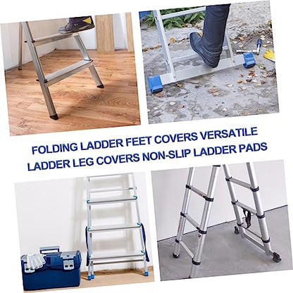 HOMSFOU 2pcs Non-Slip Ladder Foot Pads Attic Ladder Grip Mats Stair Treads Carpet