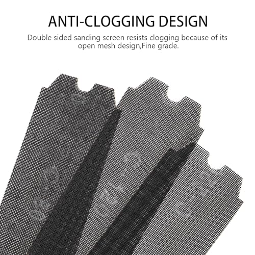SCOTTCHEN Drywall Sanding Screen Mesh Sheet 4-3/16" x 11-1/4" Grit #80,120,220-18pcs - style: #80,120,220-18pcs