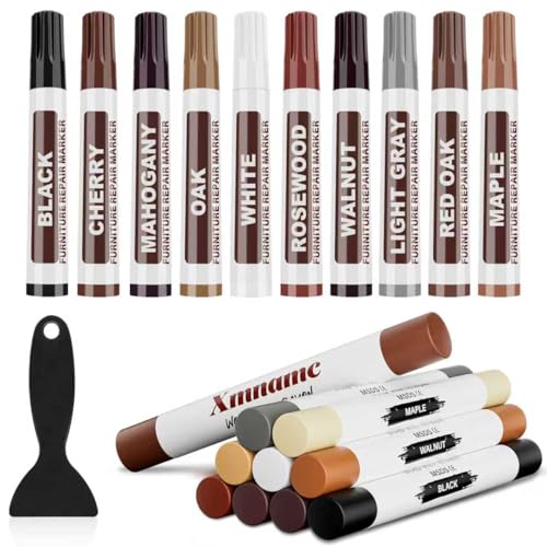 Wood Filler Sticks 20 Colors Wood Wax Crayons for Scratches, Crack, Scuffs on Wooden Funiture, Furniture Markers Touch Up Repair Furniture, Floors, Doors, Cabinets, Tables - color: A-20 Colors