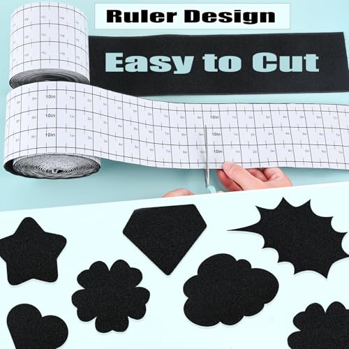 Navona 20Ft x 4 Inch Heavy Duty Hook and Loop Tape with Adhesive, Carpet Anti Slip Rug Gripper, Couch Cushion Grip, Hook and Loop Strips for Home, Office, DIY and Car -Black - color: 4in x 20ft-black