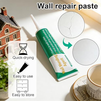 Drywall Repair Kit, Wall Mending Agent with Scraper Sandpaper & Nozzle Extender Spackling Filler for Holes Cracks Walls & Ceilings