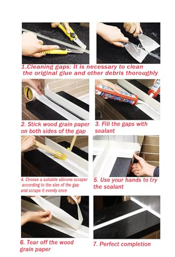 Silicone sealant precision processing tool for caulking, applicator, spatula applicator, rubber tool 4-piece set+1 shovel
