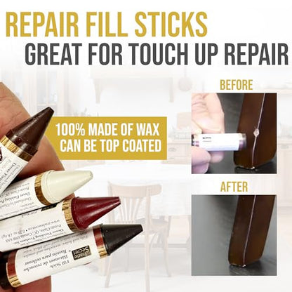 Trade Secret Complete Wood Furniture & Floor Restoration Kit - Scratch Repair and Polish System for Light and Dark Surfaces with Microfiber Cloth - color: Light and Dark Wood
