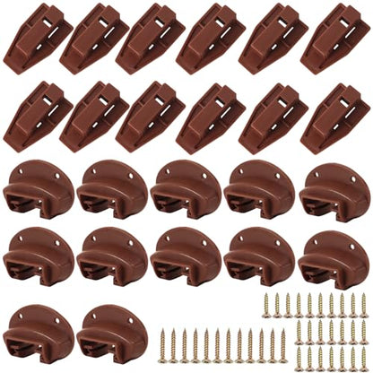 8 Set Drawer Guide Kit, Enhanced Commercial Slide Style Drawers for Kenlin Rite-Trak II 168, Vaughan Bassett, Legacy, Replacement Dresser Drawer Slides Repair Kit with Roller (Drawer Slides 12 Pack) - style: Drawer Slides 12 Pack