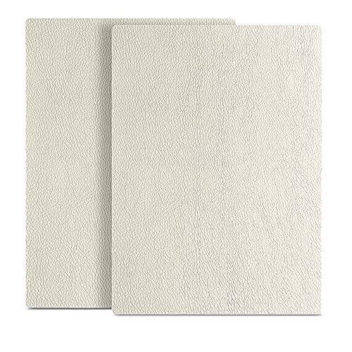 ILOFRI Leather Repair Patch 8x11 inch 2 Pcs, Durable Self Adhesive Vinyl and Leather Repair Kit for Couch, Car Seats, Boat Seat, Furniture, Upholstery, Auto Interior, Sofa, Chair - Beige White - color: Beige White, size: 8x11 inch x 2Pcs
