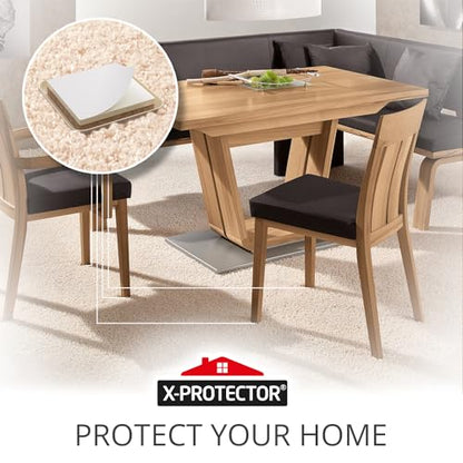 X-PROTECTOR Chair Sliders – 24 pcs 2" Furniture Sliders for Carpet – Self-Adhesive Furniture Moving Pads – Premium Chair Leg Floor Protectors – Slide Effortlessly with Chair Pads & Protect Floors! - size: 24 Pcs 2", Self-adhesive