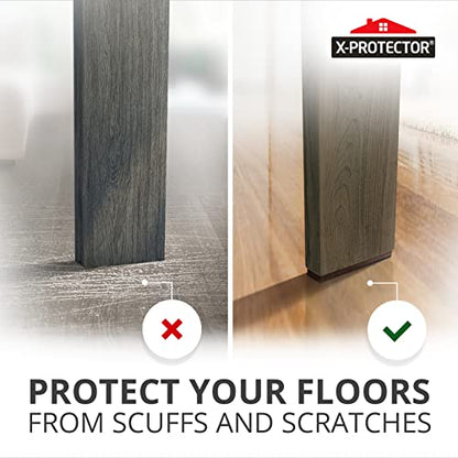 X-PROTECTOR Non-Slip Furniture Pads 8 PCS 1.5” x 5” - Rubber Furniture Grippers - Self-Adhesive Floor Protectors Grips for Furniture Feet! - size: 5 x 1.5 inch