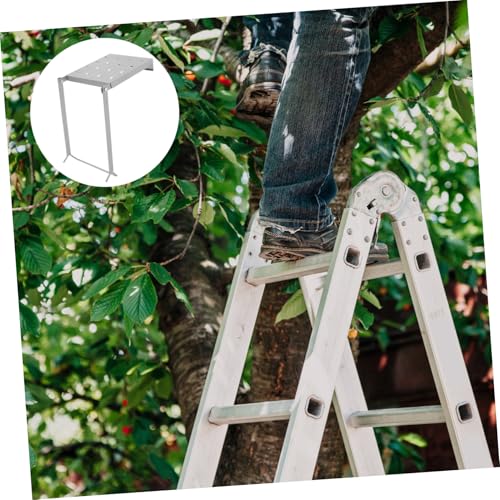 LIFKOME Iron Work Platform Integrated Tool Tray Portable Folding Step Ladder Accessory for Workspaces and Multi-use Environments