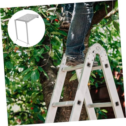 LIFKOME Iron Work Platform Integrated Tool Tray Portable Folding Step Ladder Accessory for Workspaces and Multi-use Environments