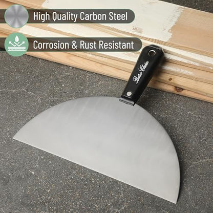 Bates- Putty Knife, 10 Inch, Plastic Handle, Carbon Steel, Flexible, Metal Scraper, Drywall Spackle Knife, Metal Paint Scraper Tool, Putty Knife Scraper, Wall Scraper, Drywall Knife, Spackle Tool - color: Black, size: 10 Inch