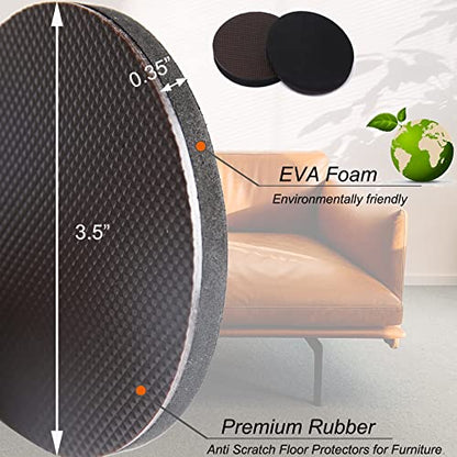 Anti Vibration Pads for Washing Machine, Non-Slip Furniture Pads for Hardwood Floors, Furniture & Washer Feet Stabilizer Stoppers Protectors, Keep Washing Machine from Moving & Sliding, (3.5", 16pcs) - size: 16Pcs 3.5"