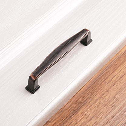 KOOFIZO 10 Pack 3-3/4 Inch Oil Rubbed Bronze Kitchen Cabinet Pulls Rubbed Bronze Cabinet Handles Bronze Cabinet Hardware for Kitchen Cabinets 1817 Drawer Dresser Cupboard Bedroom - color: Oil Rubbed Bronze, size: 3-3/4" CC - 10pcs