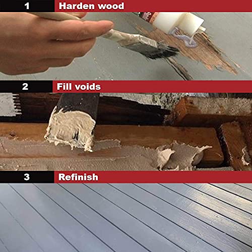 PC-Products Wood Repair Epoxy Paste and Wood Hardener Kit, PC-Woody 96 oz and PC-Petrifier 1 Gallon - size: Woody (96 oz) & Petrifier (1 gallon) Kit, style: PC-Woody Kit