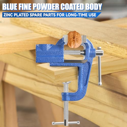 Mini Table Clamp, 2" blue, Small Bench Vise, Upgraded cast steel manufacturing Jewelers Hobby Clamps Craft Repair Tool Portable Work Bench Vise (Mini) - size: 2-inch Mini