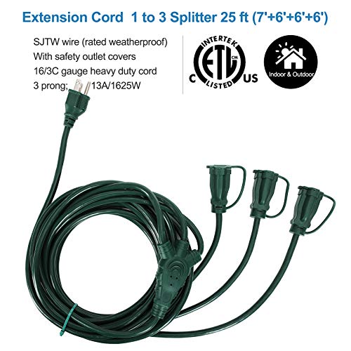 DEWENWILS 25 Ft Outdoor Extension Cord