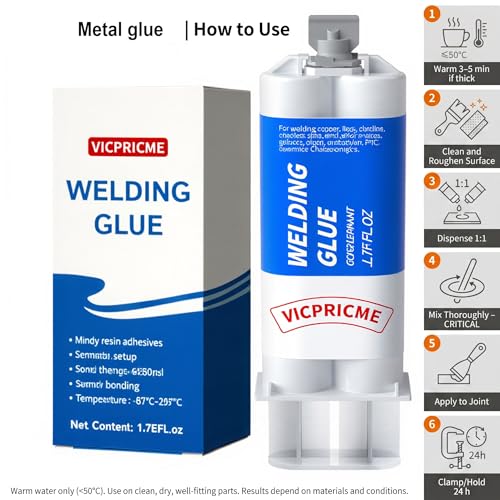 Metal Glue, 1.76 oz Automotive Glue Heavy Duty Waterproof, Weld Fill Cast Plastic, Wood, Ceramic, Stainless Steel, Cement, Outdoor Fence Repair, High Temperature Resistant (3 pcs) - size: 30min 3pcs