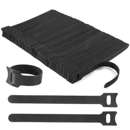 Nettbe Reusable Cable Ties, 210 PCS 6 Inches Adjustable Cord Straps Wire Organizer Cord Wrap and Hook Loop Cable Management - size: 6inches-210pcs