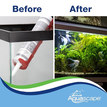 Aquascape Black Silicone Sealant – Fish-Safe Waterproof Silicone for Ponds, Aquariums, Terrariums, and Home Repairs, 4.7 oz Tube, 22010 - color: Black, size: 4.7-ounce / Black