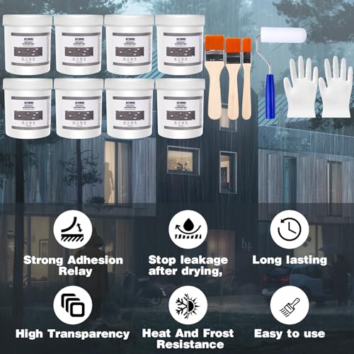 84 OZ (2400g) Jaysuing Invisible Waterproof Agent, Waterproof Sealant, Transparent Rainproof Coating, Water-Resistant Anti-Leakage Agent, Transparent Repairing Leak Water-Resistant Adhesive - style: 84OZ
