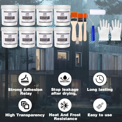 84 OZ (2400g) Jaysuing Invisible Waterproof Agent, Waterproof Sealant, Transparent Rainproof Coating, Water-Resistant Anti-Leakage Agent, Transparent Repairing Leak Water-Resistant Adhesive - style: 84OZ