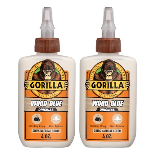 Gorilla Wood Glue, Natural Wood Color, 4 Ounce Bottle (Pack of 2) - Water Resistant for Indoor or Outdoor Projects and Repairs - style: Original