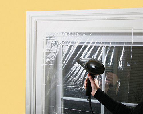 Frost King V76H Shrink Window Kit 84-Inch by 110-Inch, Clear (Pack of 12) - size: 84" x 110" (Pack of 12)