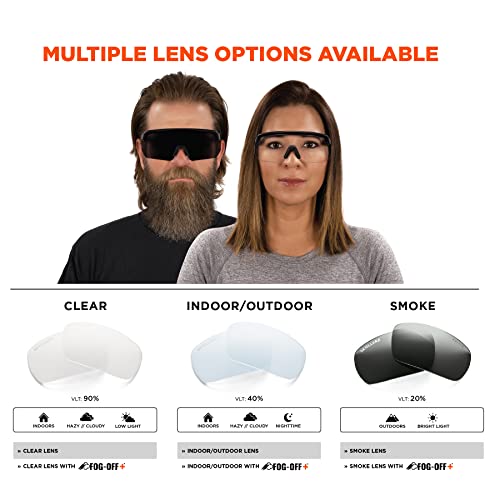 Ergodyne Skullerz AEGIR Anti Scratch Safety Glasses, Anti-Fog, ANSI z87.1 - color: Clear Lens