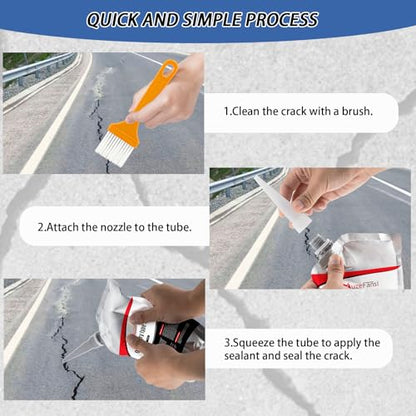Asphalt Crack Filler, Self Leveling Asphalt Crack Sealant, Driveway Repair Sealer, Concrete Joint Filler for Slabs, Blacktop, Driveway,Walkway, Road,Patio(6 Pack,Black) - style: 6 Pcs,6.6LB