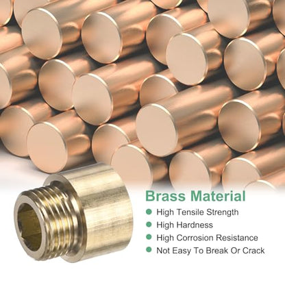 M METERXITY Shower Head Extension Arm, Brass G1/2 Male to Female Extension Pipe Fitting Adapter with PTFE Thread Seal Tape for Shower/Faucet, Pipe Plumbing Coupler 1"/25mm 2-Pack - size: 1"/25mm