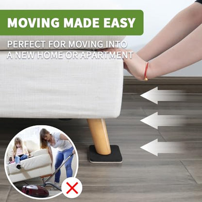 Felt Furniture Sliders for Hardwood Floors 8 PCS - 3 1/2 inch Square Furniture Moving Slider – Heavy Duty Felt Movers Sliders Chair Legs Floors Protectors (for Hardwood Floors) - size: 8 PCS 3 1/2'' Beige