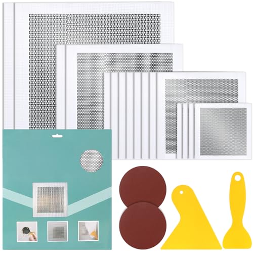 16Pcs Drywall Repair Kit, 2/4/6/8in Self-Adhesive Drywall Patch Kit with Sandpapers & Scrapers, Wall Repair Patches for Small Big Holes & Cracks, Quick Fix for Ceiling Bathroom Wall Damage - size: 16Pcs