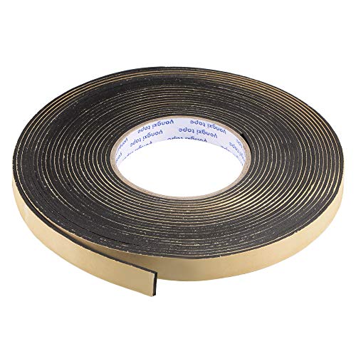 uxcell Sealing Foam Tape 15mm Wide 2mm Thick 10m/32.8ft Long, EVA Self Adhesive Weather Strip for Window Door Insulation - size: 15mmx2mmx10m