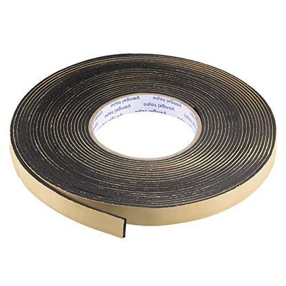 uxcell Sealing Foam Tape 15mm Wide 2mm Thick 10m/32.8ft Long, EVA Self Adhesive Weather Strip for Window Door Insulation - size: 15mmx2mmx10m