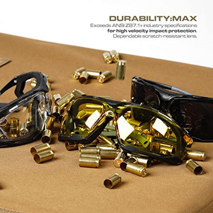 Glove Station Optic Max - Anti-fog Protective Eyewear for Men - Safety Glasses with 3 Lens Options - Clear, Amber or Gray - color: Amber