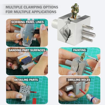 Precision Mini Vise for Hobbies & Crafts - Multi-Function Tabletop Bench Clamp for Model Building, Painting, Soldering, and Jewelry Making - Small Parts Holding Tool - style: Advanced Version