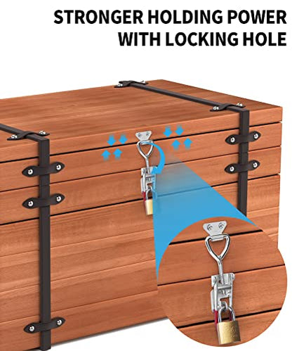 Vicuna R Heavy Duty Toggle Latch Clamp 4003, Large Adjustable Toggle Clamp Latch With Lock Hole, 1320Lbs Holding Capacity Pull Latch for Smoker Lid Jig, Tool Box Case - 4Pack (with 20PCS Screws) - style: 4003-4PK