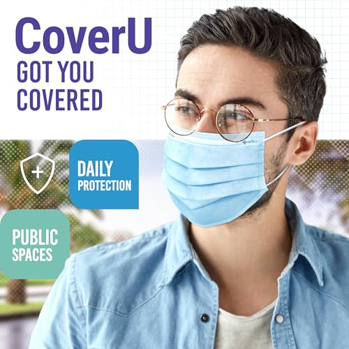 Medtecs Face Mask Disposable – Available in 50 & 2,000 pcs – ASTM Level 1, 3-Ply Breathable, Soft Fit – Adult Size – Ideal for Commuting & Daily Wear - color: 03. Blue, size: Adult - 50PC