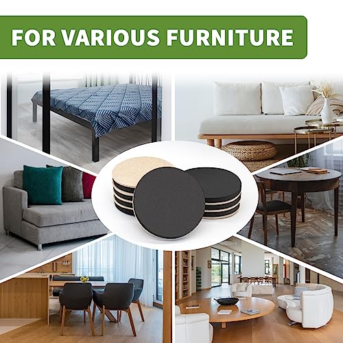 Furniture Sliders for Hardwood Floors 8 PCS - 4 3/4 inch Sliders for Moving Furniture – Felt Furniture Pads for Hardwood Floors - size: 8 PCS 4 3/4" Beige