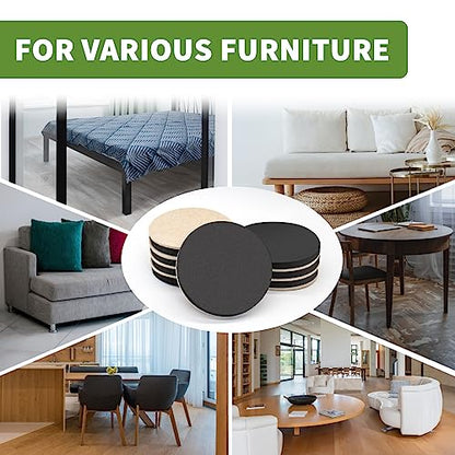 Furniture Sliders for Hardwood Floors 8 PCS - 4 3/4 inch Sliders for Moving Furniture – Felt Furniture Pads for Hardwood Floors - size: 8 PCS 4 3/4" Beige