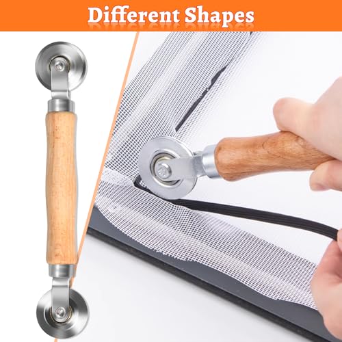 Screen Repair Tool,Window Roller,Spline Installer,6 in 1 Window Installation Tool,Screen Mouse Spline Roller for Installing & Replacing Window Patio Sliding Door (6 in 1) - size: 6 in 1