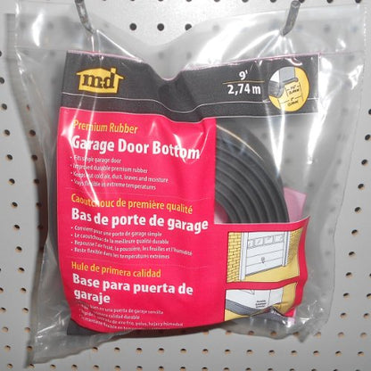 M-D Building Products 03723 9 ft. Black Rubber Garage Door Bottom Seal (Pack of 6) - size: 9 Ft. (Pack of 6)