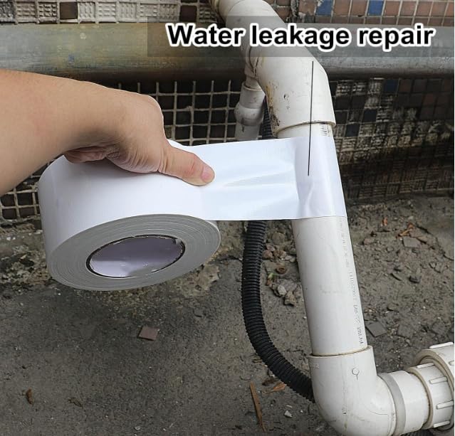 Waterproof repair tape suitable for fabric, Awning, Camper roof, Abdomen, Waterproof fabric,Tent,Sailboat and boat cover outdoor repair patches,Heavy-duty,UV resistant, Multi-purpose(White) - color: White