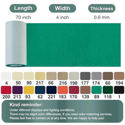 Linen Canvas Repair Tape, 4×63 Inches Green Waterproof Self-Adhesive Patch for Outdoor Gear, Durable Fabric Tape for Boat Covers, Tents, Couch, Sofas, Sun Shades, Awnings, and Lounge Chairs - color: Green